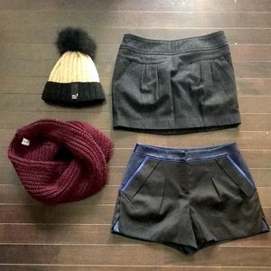 Stylish winter shorts + accessories